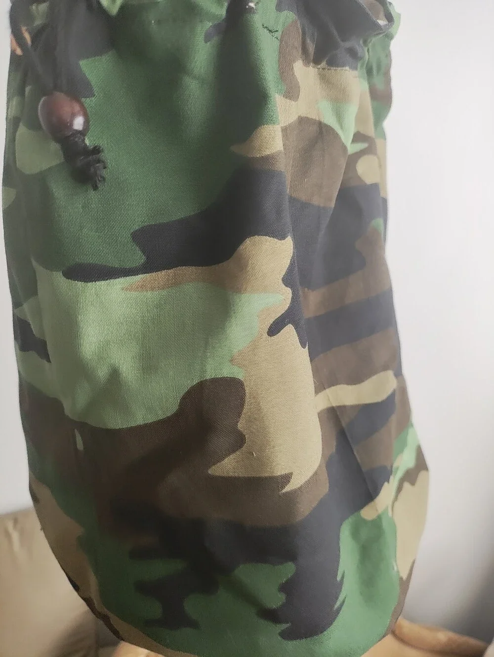 Camouflage Drawstring Tote Bag - Green Camo